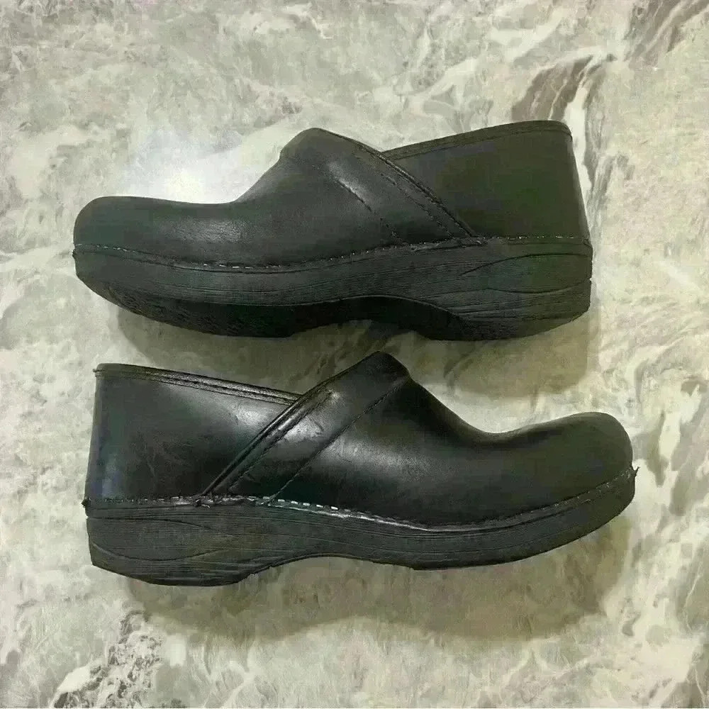 Dansko XP 2.0 Women’s Size US 9.5 EURO 40 Black Leather Shoes Clogs Nurses - Picture 3 of 7